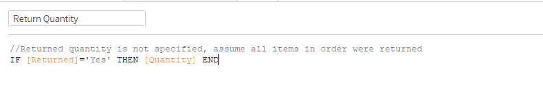 commented calculation